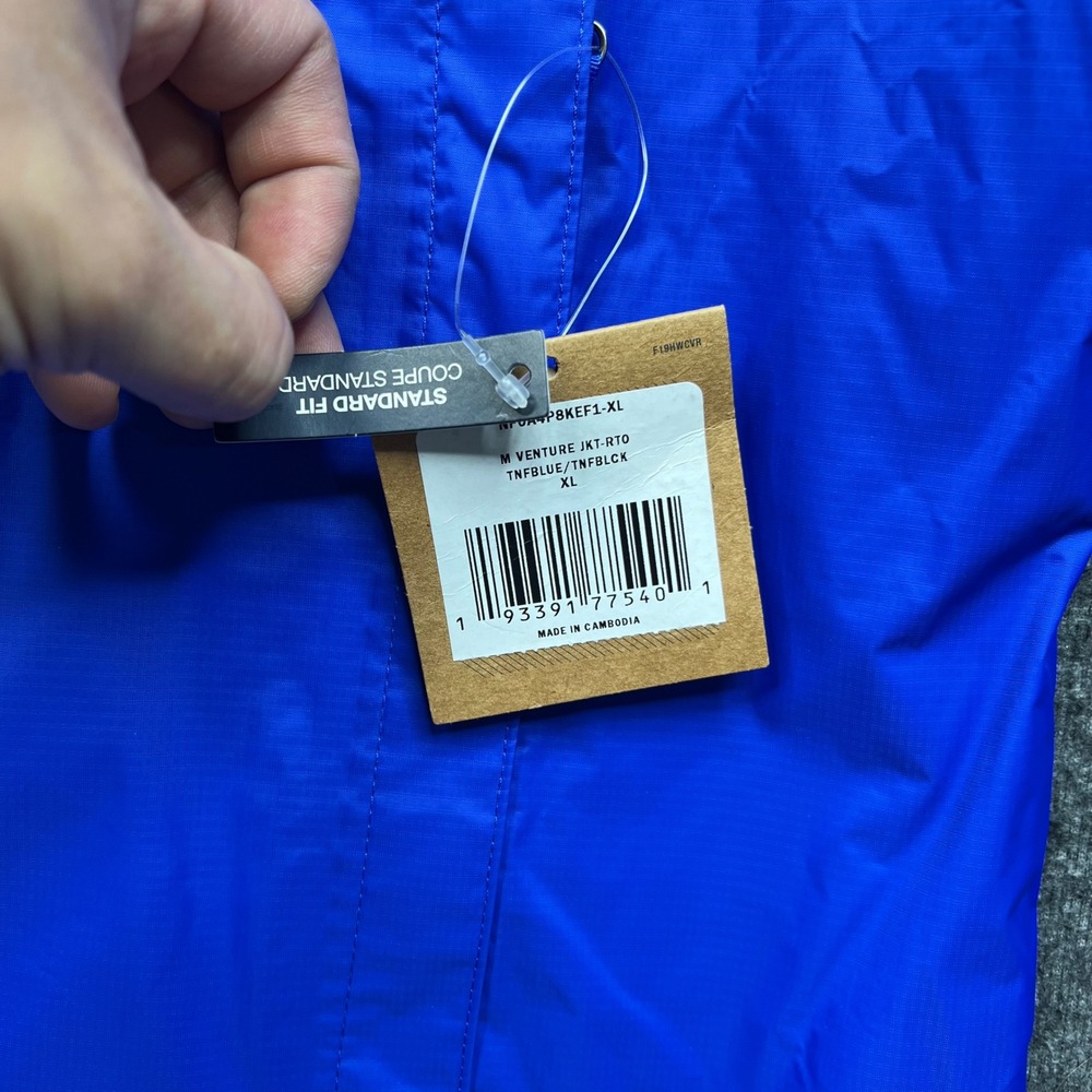 The North Face Jacket Mens XL Blue Black Hyvent Venture NF0A4P8KEF1 Rain Coat - Picture 11 of 16